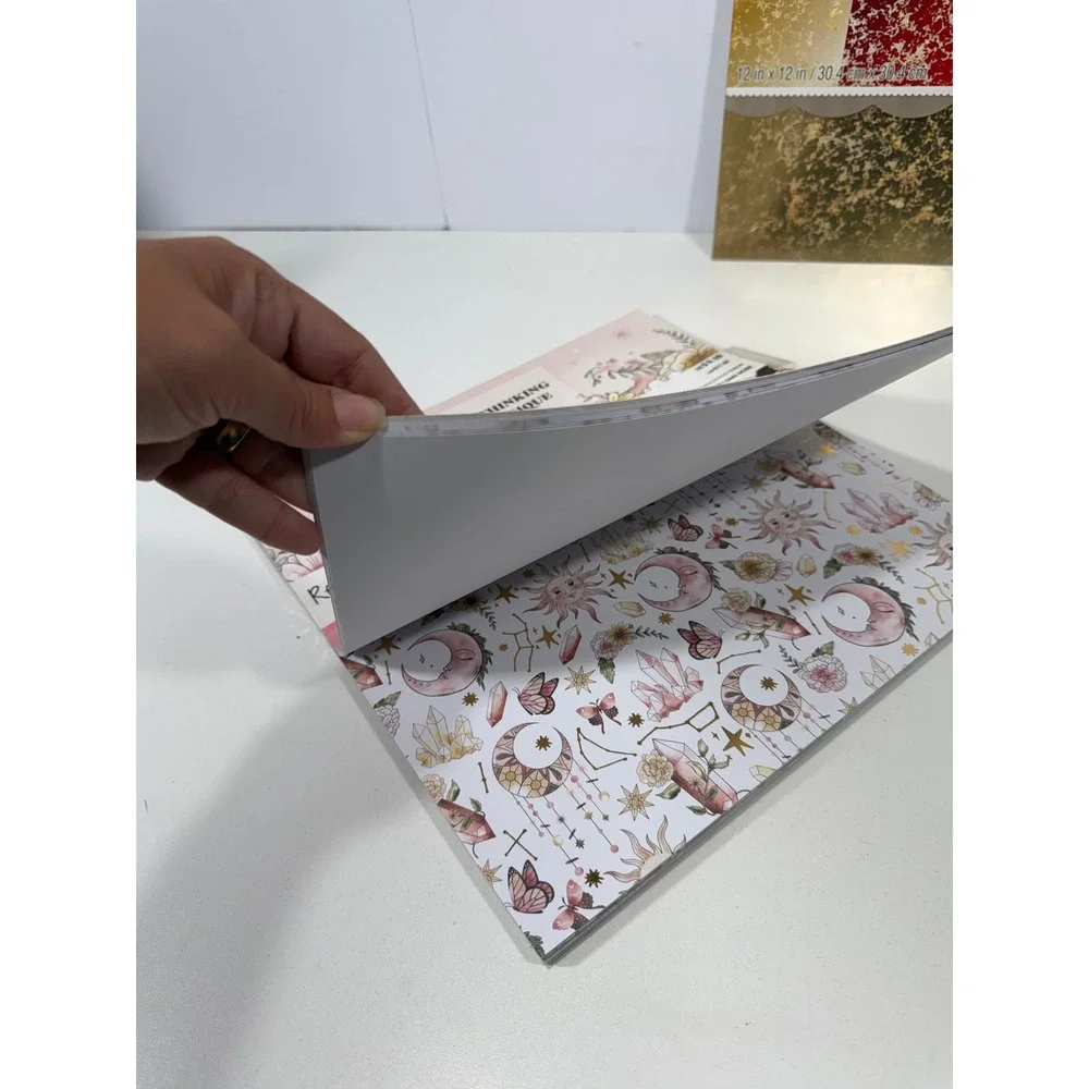 lot Recollections 12x12 Paper Pad Bundle Magical Thinking & Christmas Merc Glass